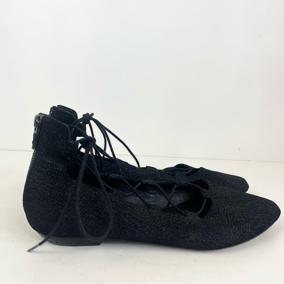 Eileen Fisher Loop 2 Suede Tweed Print Lace Flats Women's Size 8.5 - Picture 7 of 13